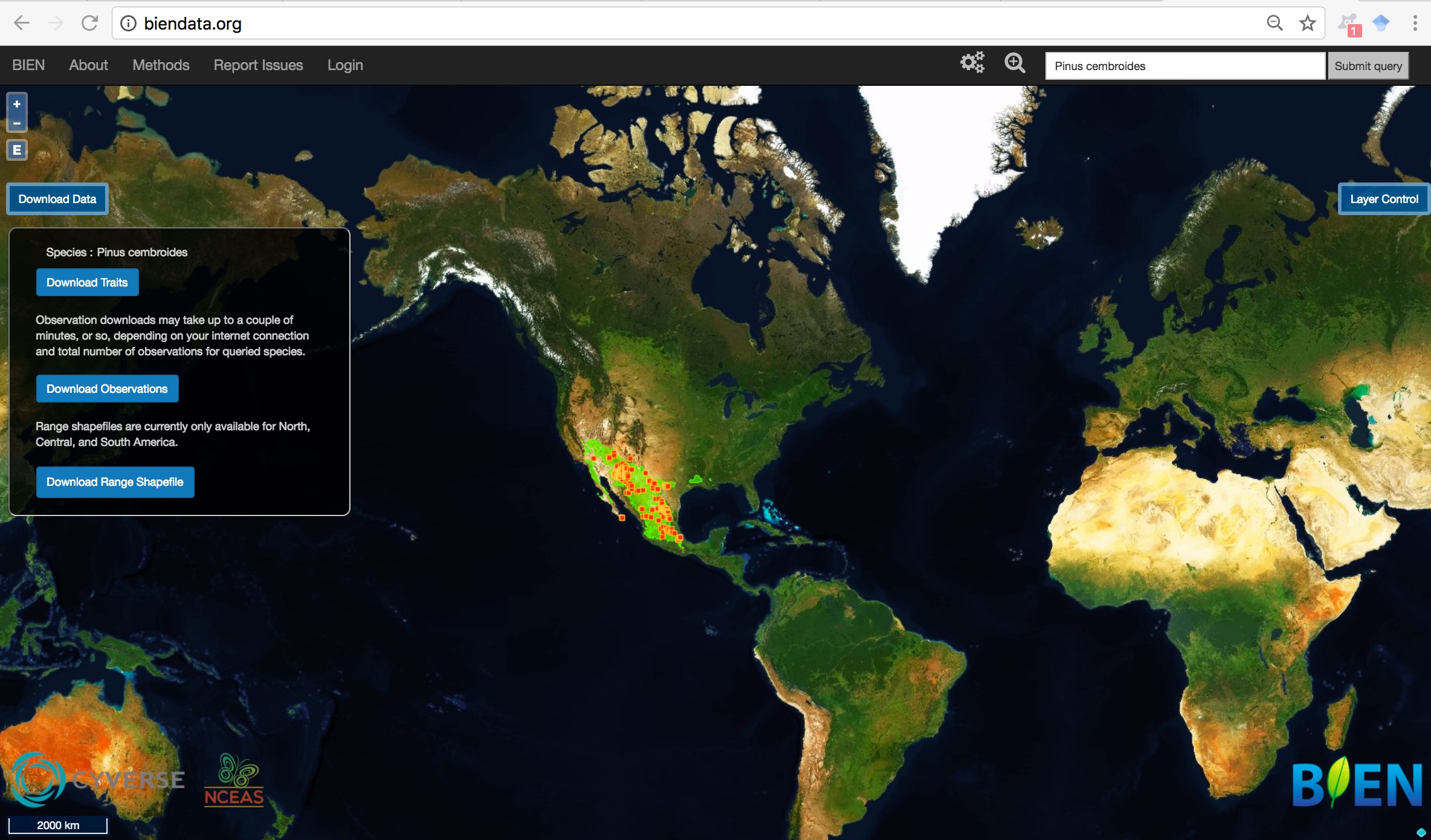 BIEN Geospatial Data Portal
